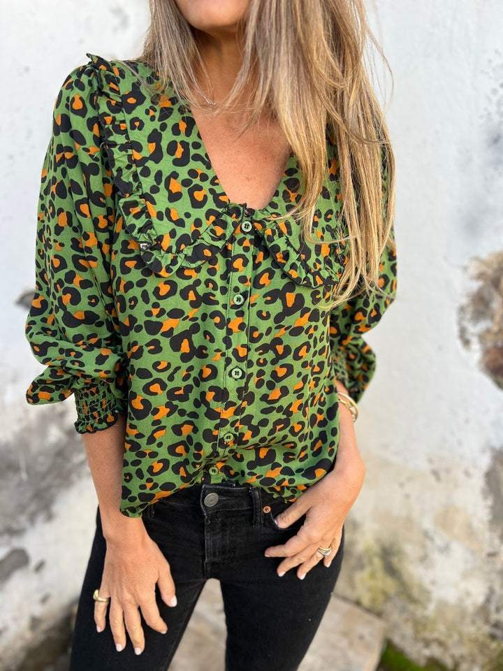 VittorioConti Luipaardprint Casual Overhemd