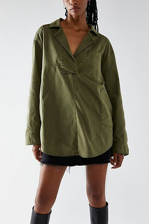 AlessiaVerdi Damesshirt Denim V-Hals Pullover