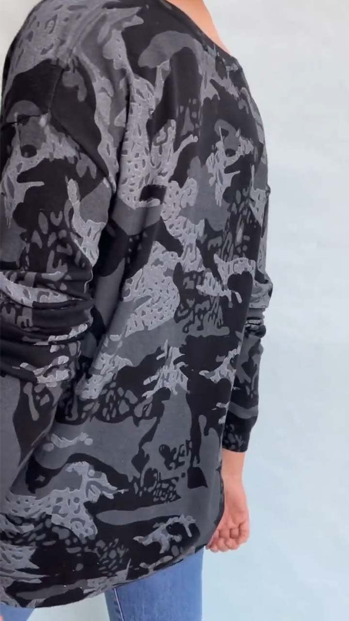 LuciaRicci Luipaardprint Top met Lange Mouwen