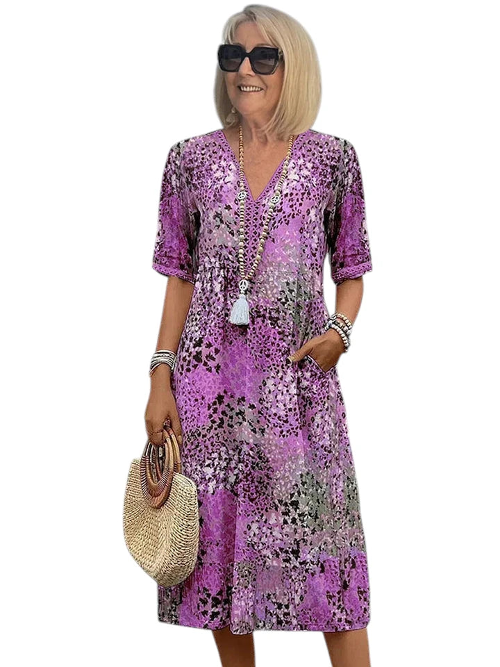 Adelheid – Elegante Dames Midi Jurk