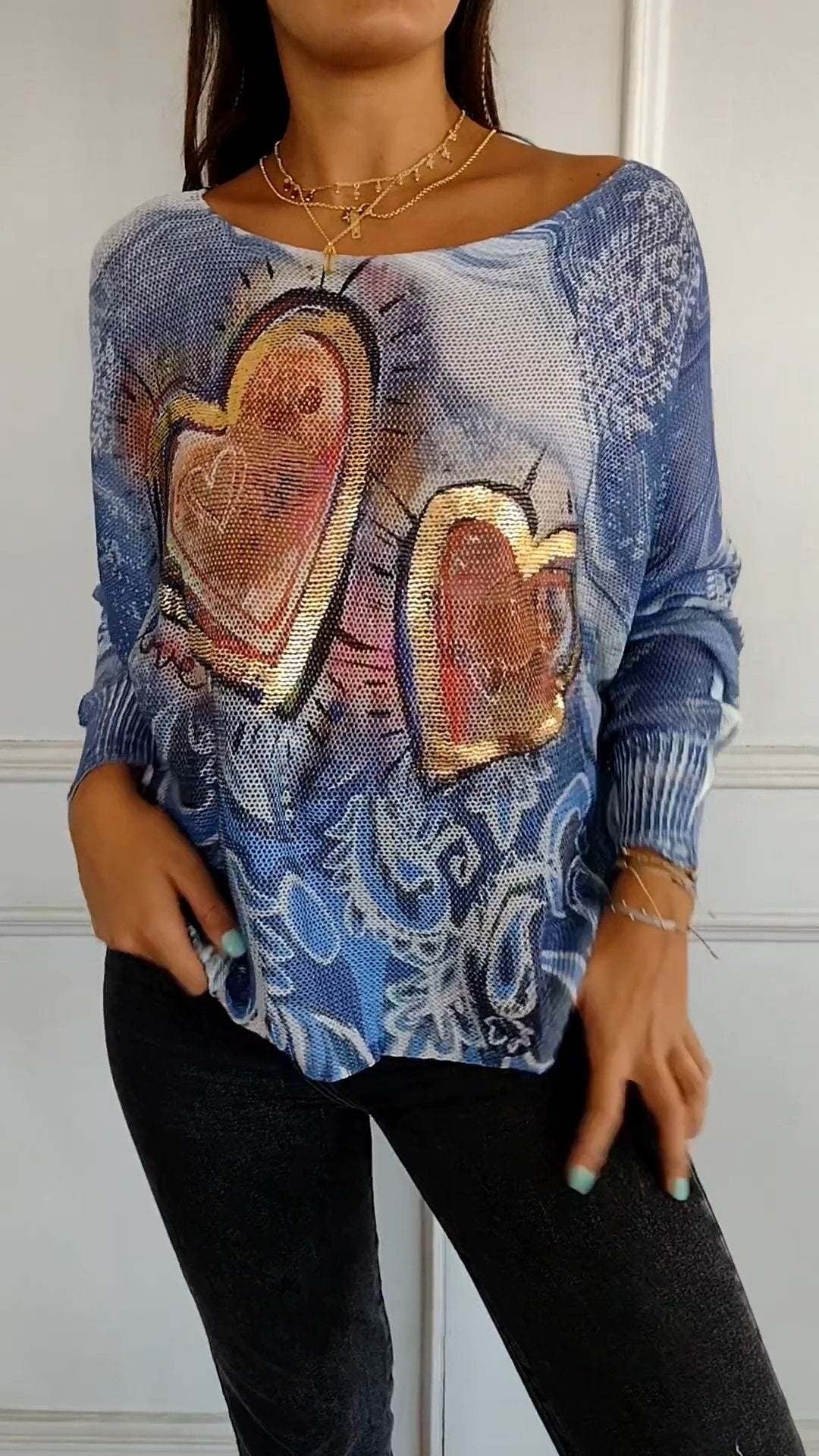 SofiaMontini Liefde Bedrukt Top