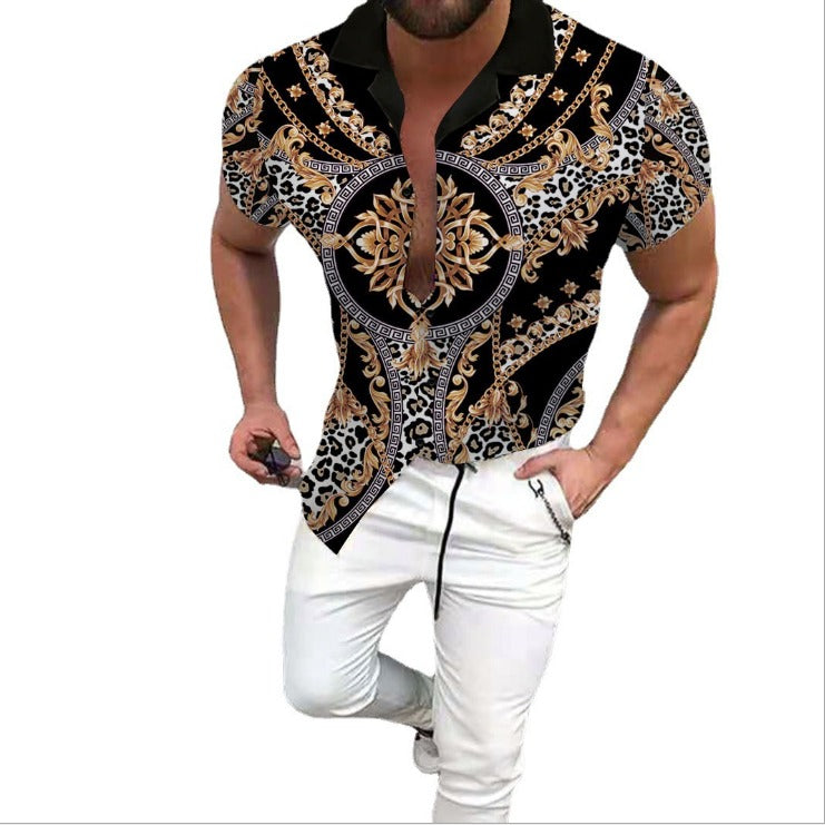 CarloRicci Luchtig modern herenoverhemd met knopen