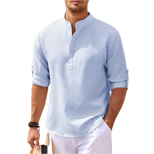 Lorenzo – Stretch-Fit Heren Henley Shirt