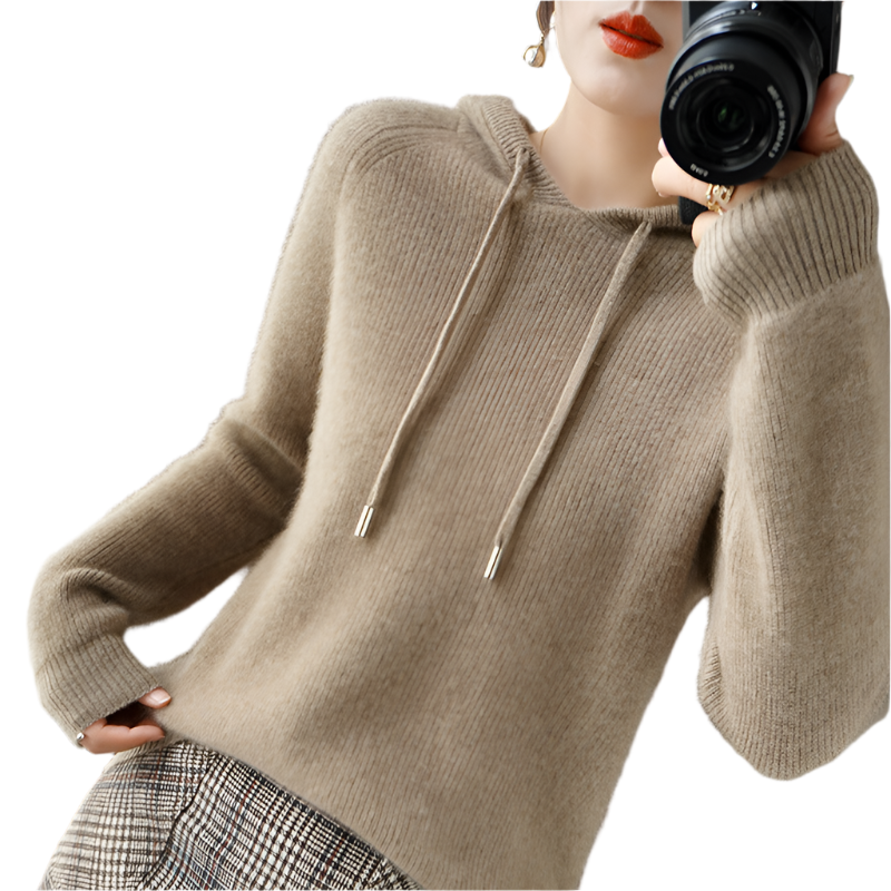 Sophia – Luxe Cashmere Hoodie voor Dames
