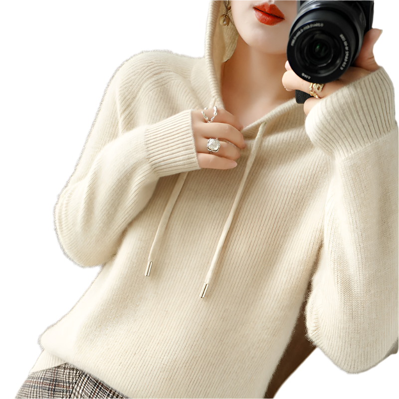 Sophia – Luxe Cashmere Hoodie voor Dames