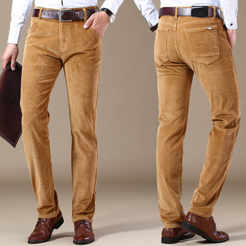 Lorenzo – Op Maat Gemaakte Heren Corduroy Broek met Rechte Pijp
