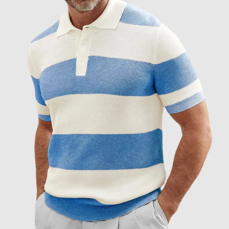 CozyKnit™ gebreide polo met korte mouwen