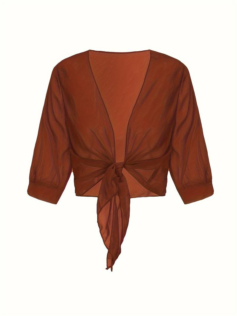 Sofia – Open Voorzijde Dames Blouse voor de Lente