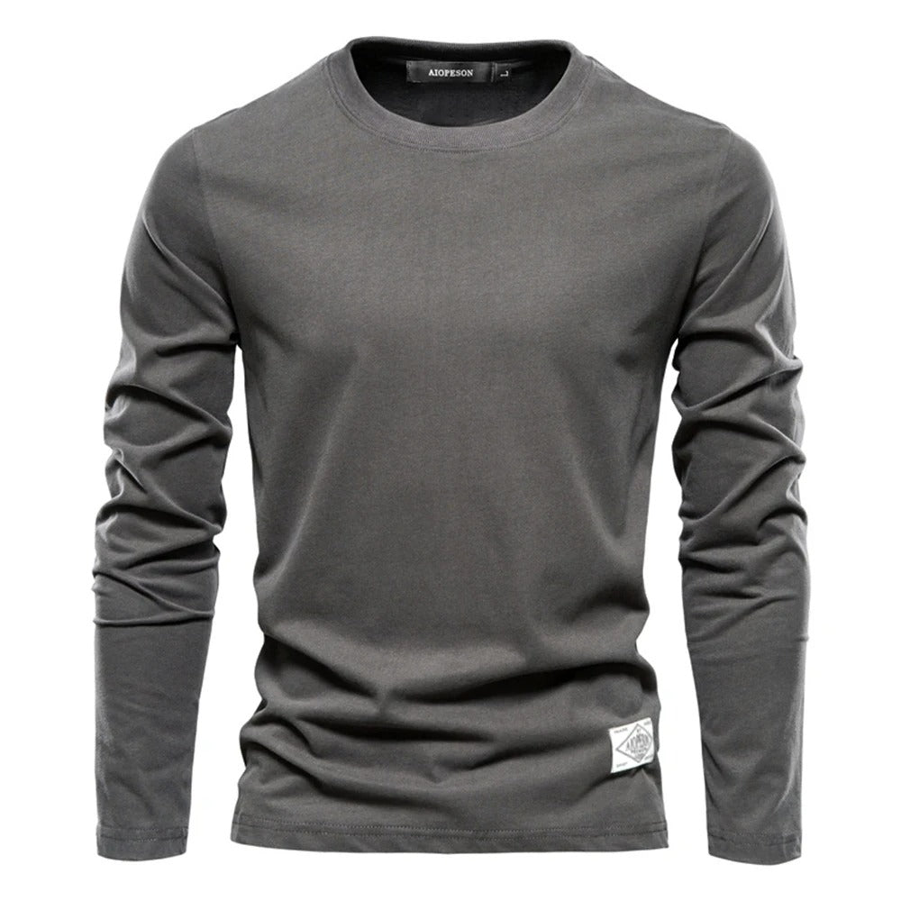 Leonardo – Klassiek Heren Longsleeve Shirt met Ronde Hals