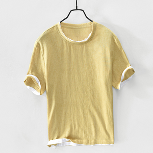 DanteVerdi Heren Katoen Linnen T-shirt Voor Mannen