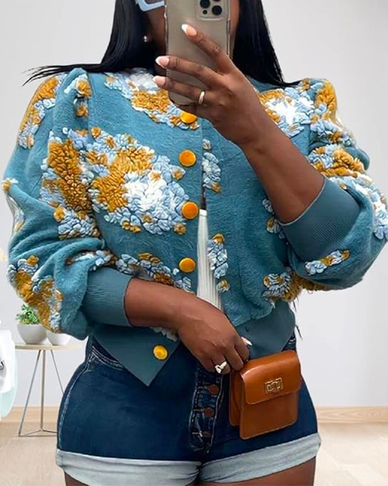 GiuseppePetalini™️ 3d bloemen jas