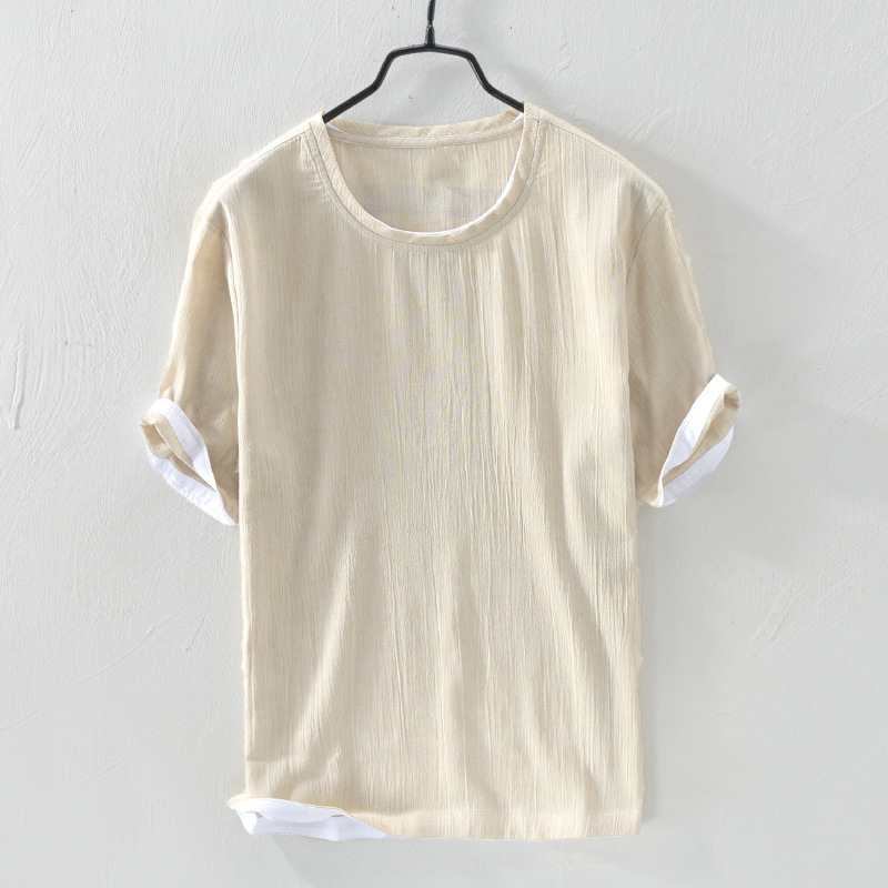 DanteVerdi Heren Katoen Linnen T-shirt Voor Mannen