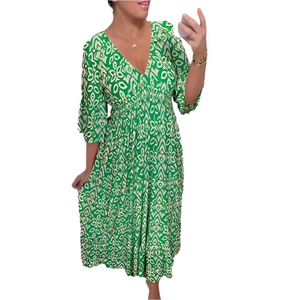 Isabella – Luchtige V-Hals Zomerjurk voor Dames