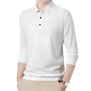 Lorenzo – SlimFit Heren Polo met Lange Mouwen