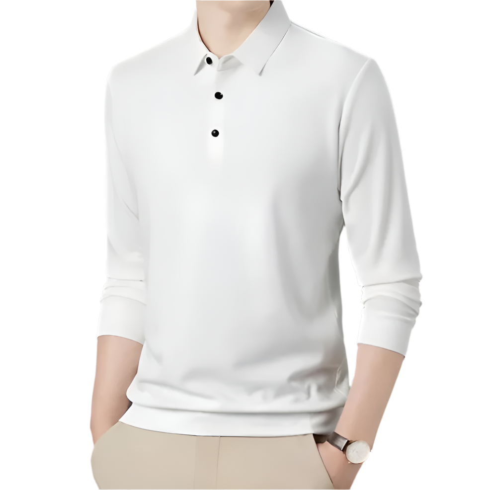 Lorenzo – SlimFit Heren Polo met Lange Mouwen