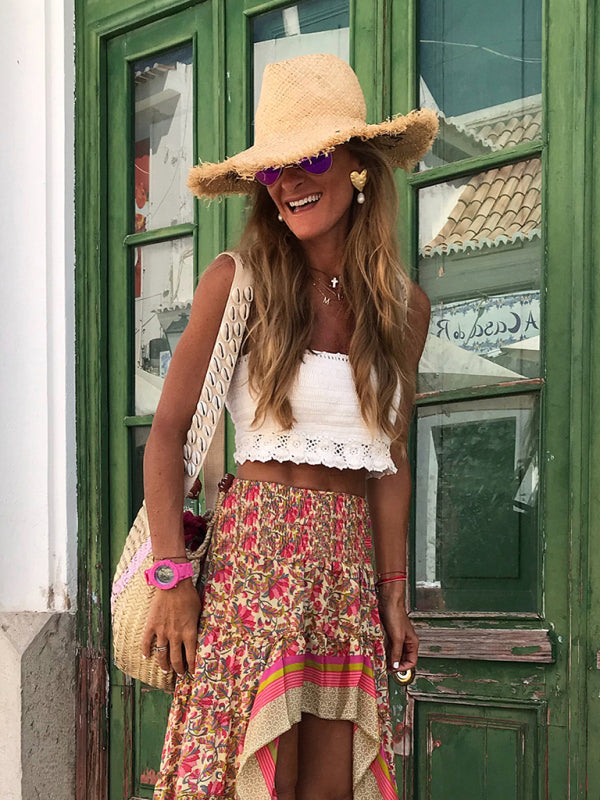 LucaRoma™ Bohemian Asymmetrische Rok