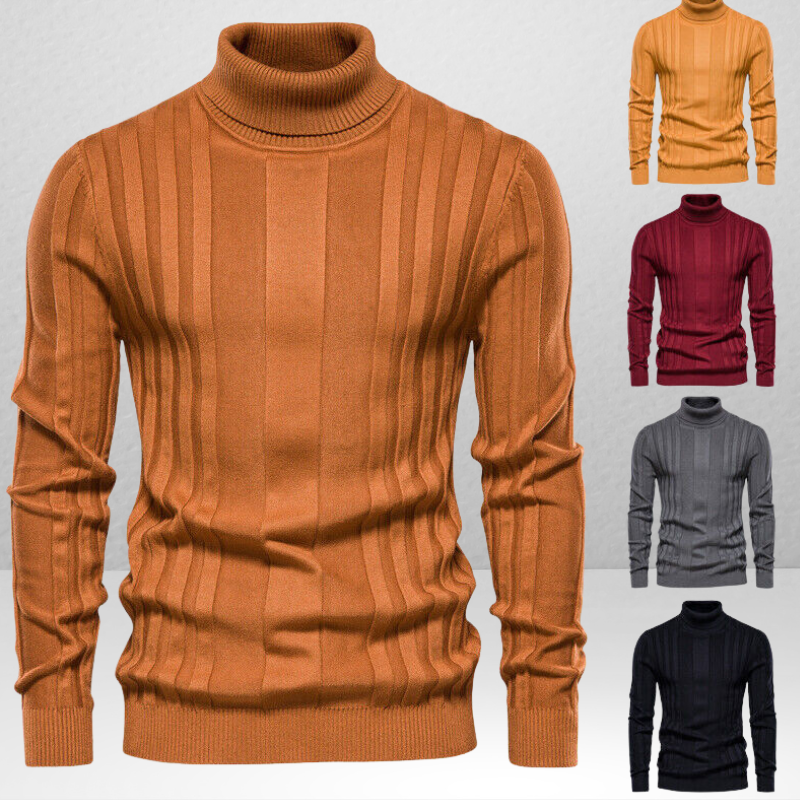 Matteo – Gestreepte Heren Turtleneck Trui
