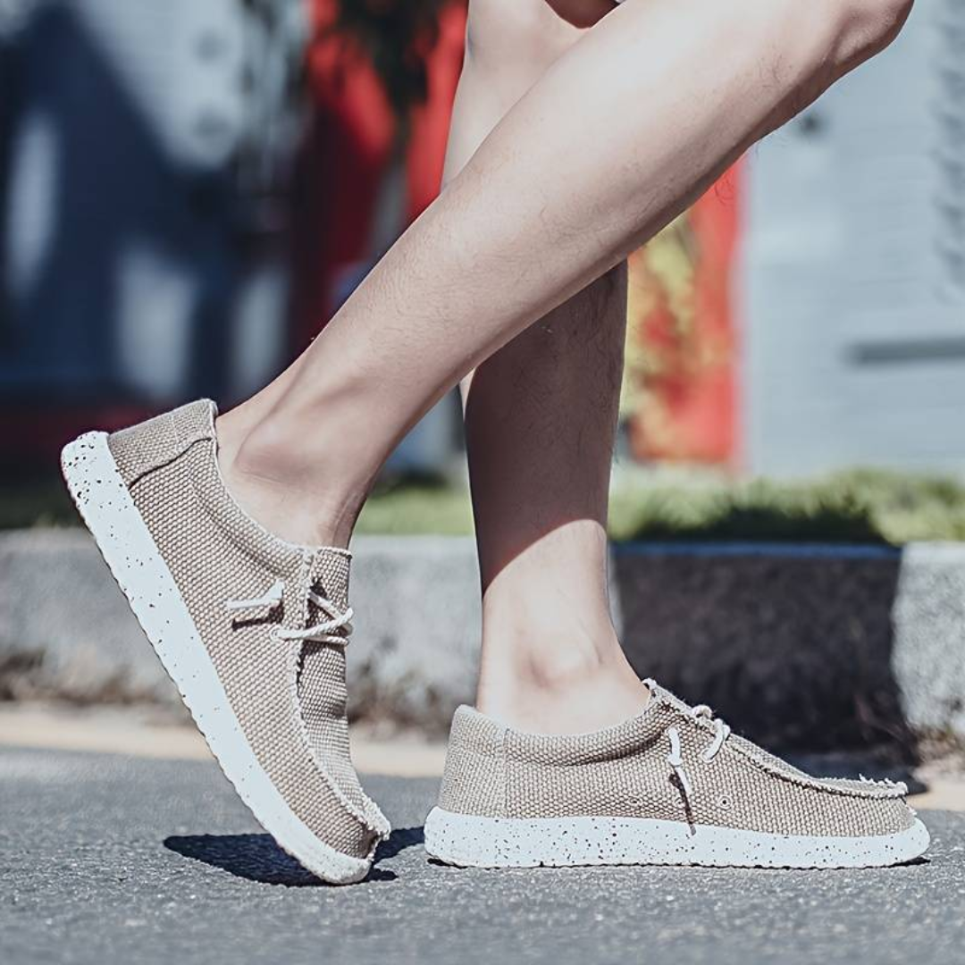 Luca – Lichtgewicht Canvas Instappers voor Heren