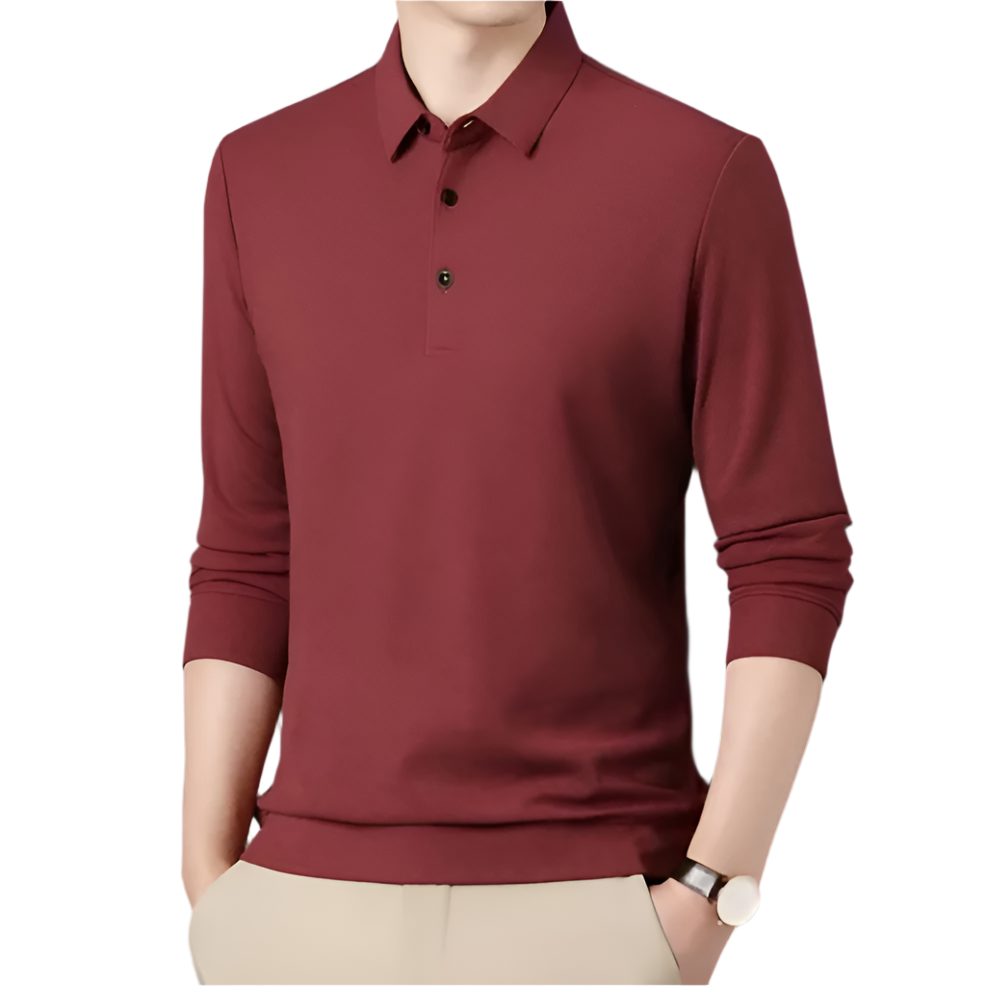 Lorenzo – SlimFit Heren Polo met Lange Mouwen