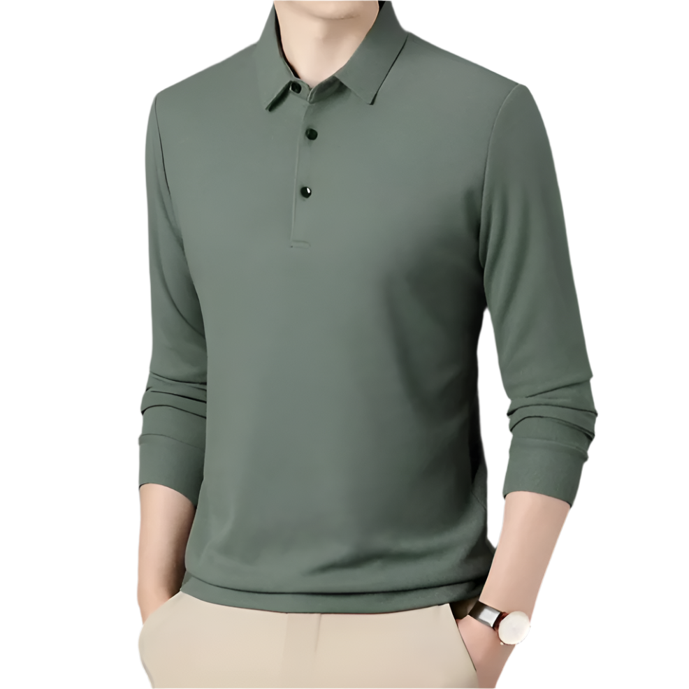 Lorenzo – SlimFit Heren Polo met Lange Mouwen