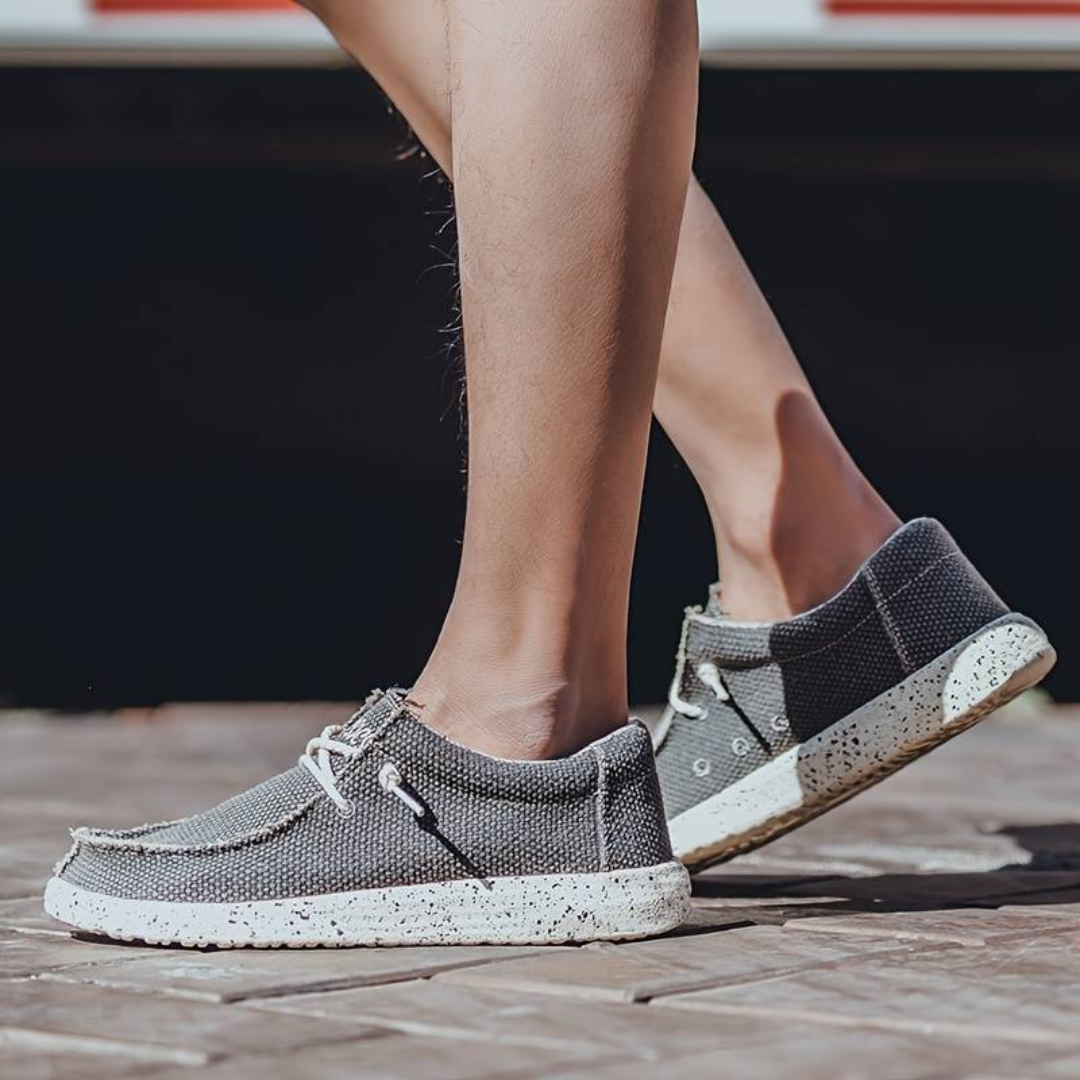 Luca – Lichtgewicht Canvas Instappers voor Heren