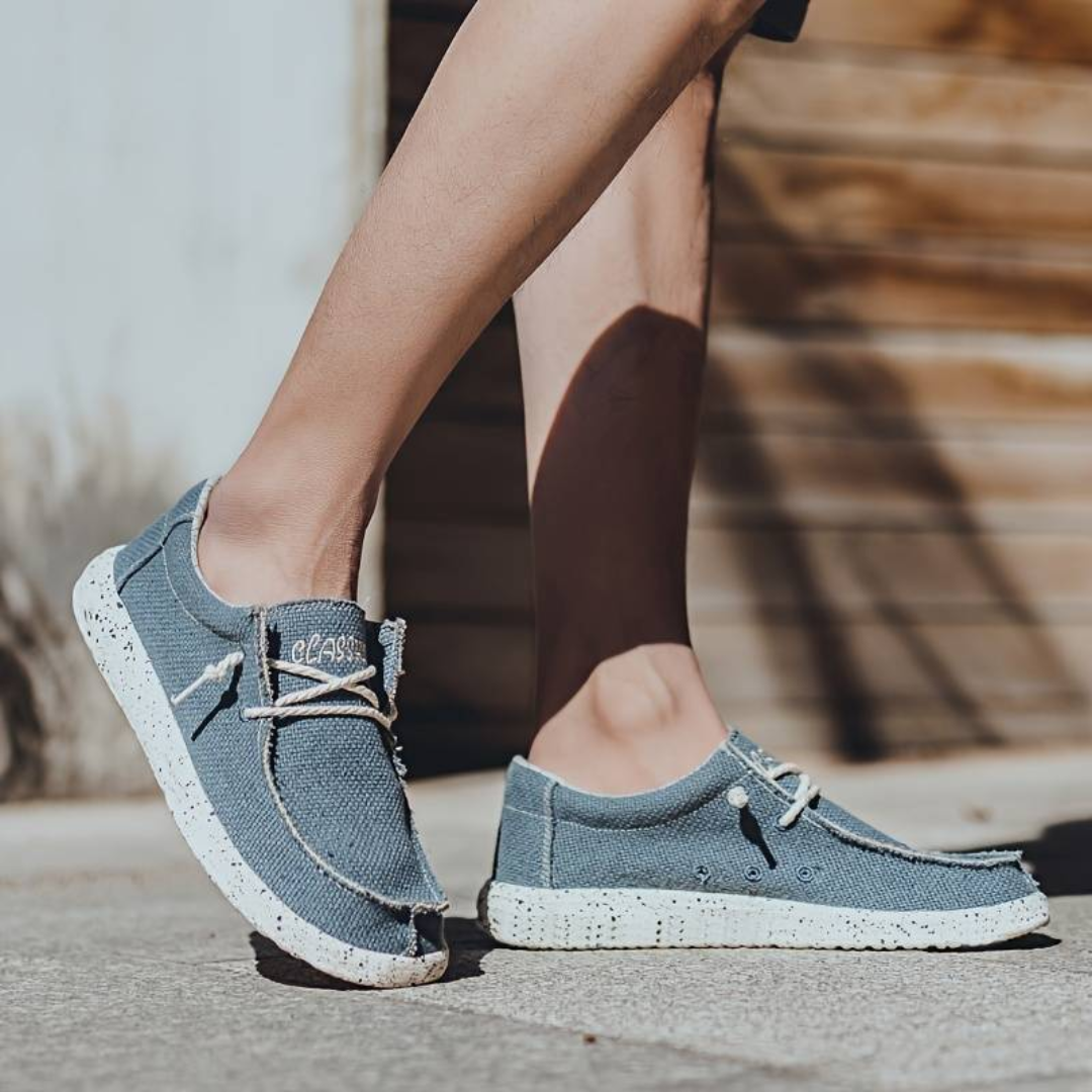 Luca – Lichtgewicht Canvas Instappers voor Heren