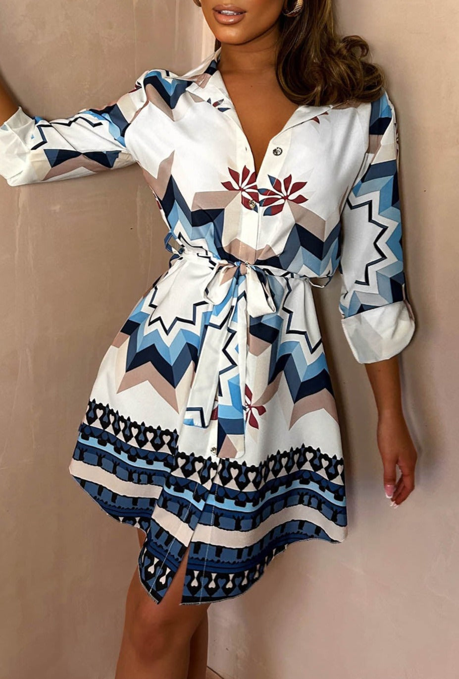 MarcoVitale Iconische Blauwe Jurk