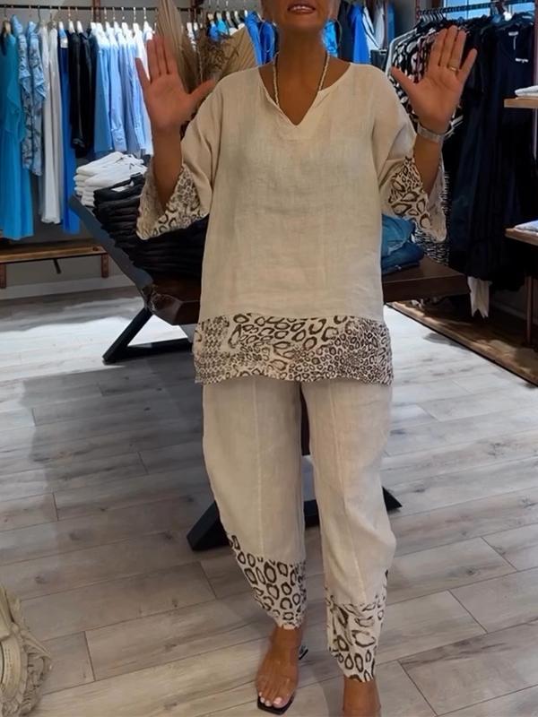 SofiaFiorelli V-hals en Luipaardprint