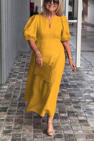 Verdi™ Stijlvolle jurk van katoen en linnen