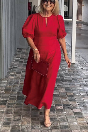 Verdi™ Stijlvolle jurk van katoen en linnen