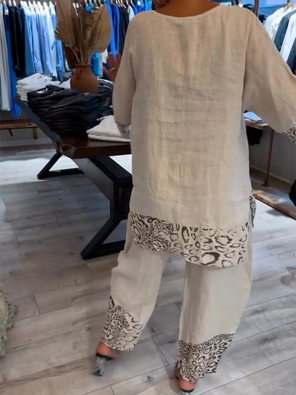 SofiaFiorelli V-hals en Luipaardprint