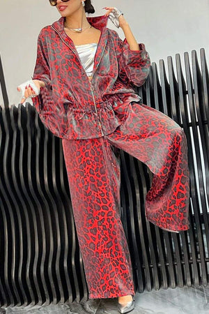 GiovanniValente Luipaardprint Casual Pak