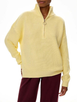 PaoloBarone Gebreide Trui Met Halve Rits voor dames