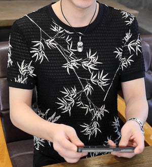 FabioMonti Bamboe Slim-fit Korte Mouw