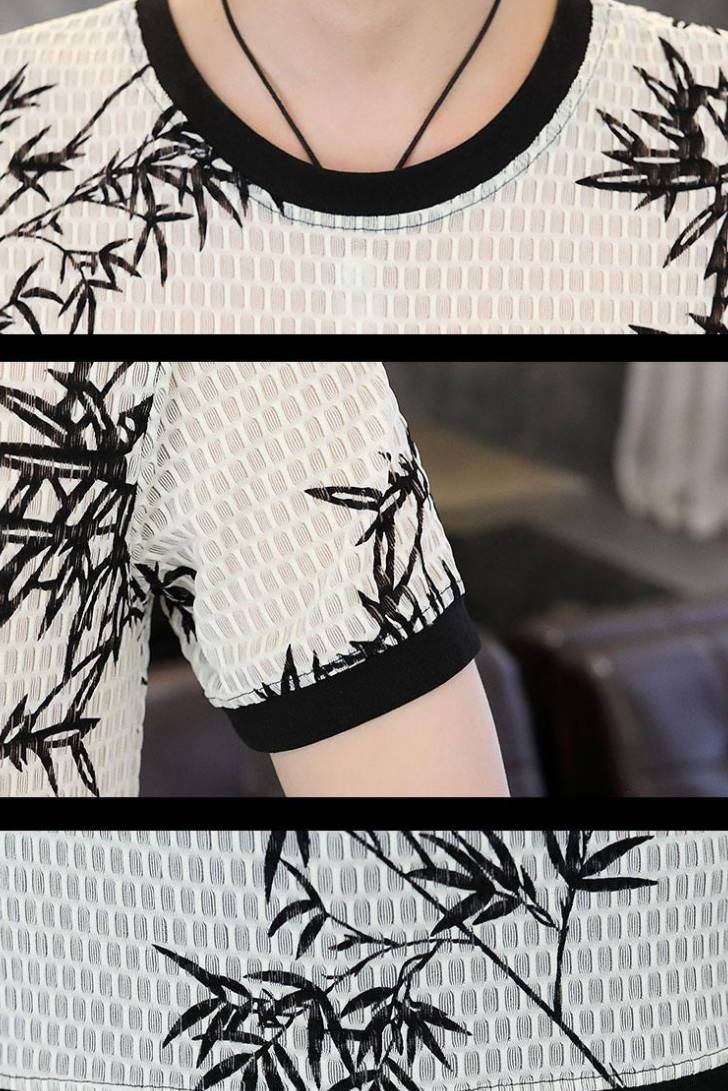 FabioMonti Bamboe Slim-fit Korte Mouw