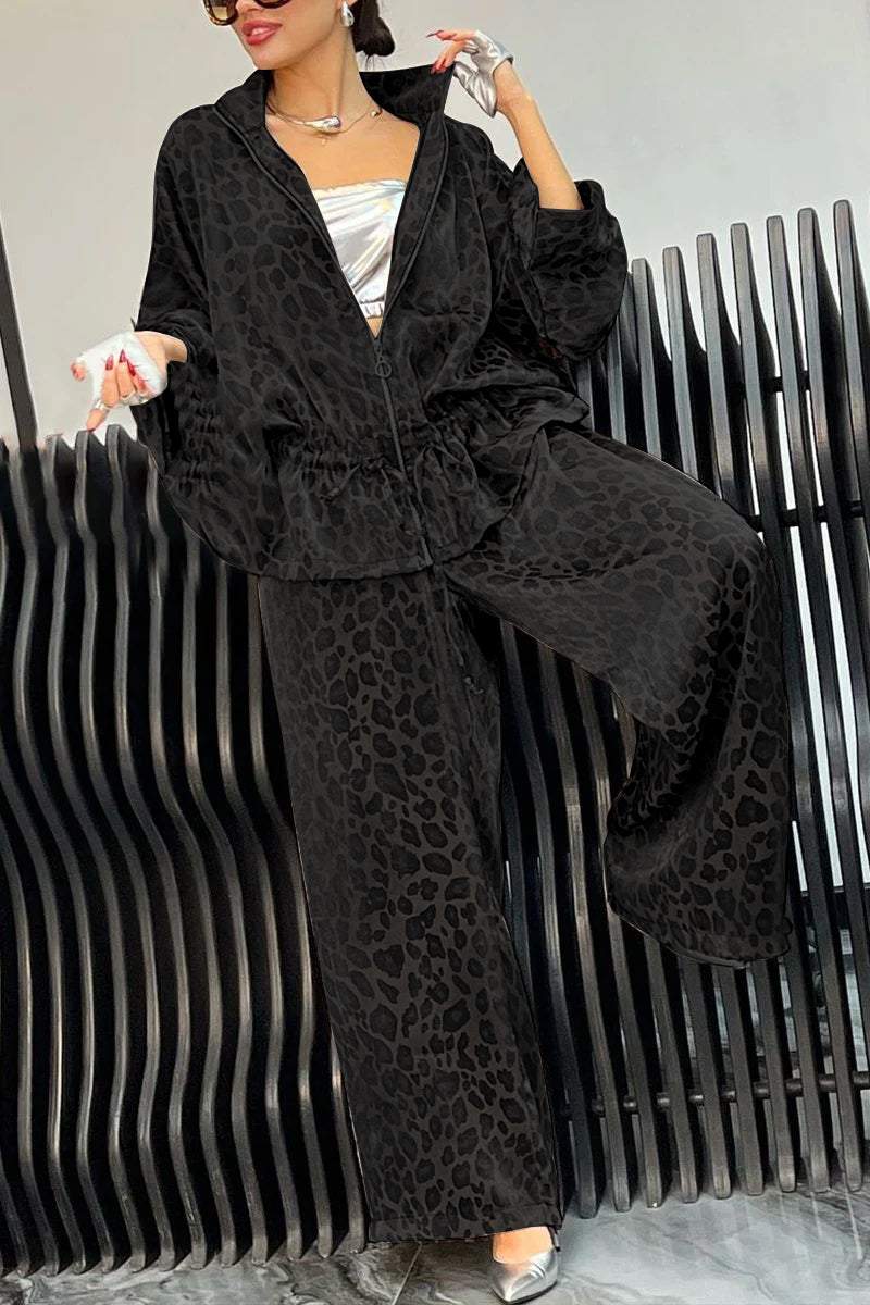 GiovanniValente Luipaardprint Casual Pak