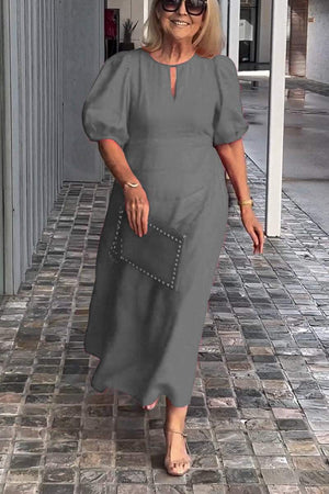 Verdi™ Stijlvolle jurk van katoen en linnen