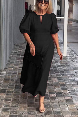 Verdi™ Stijlvolle jurk van katoen en linnen