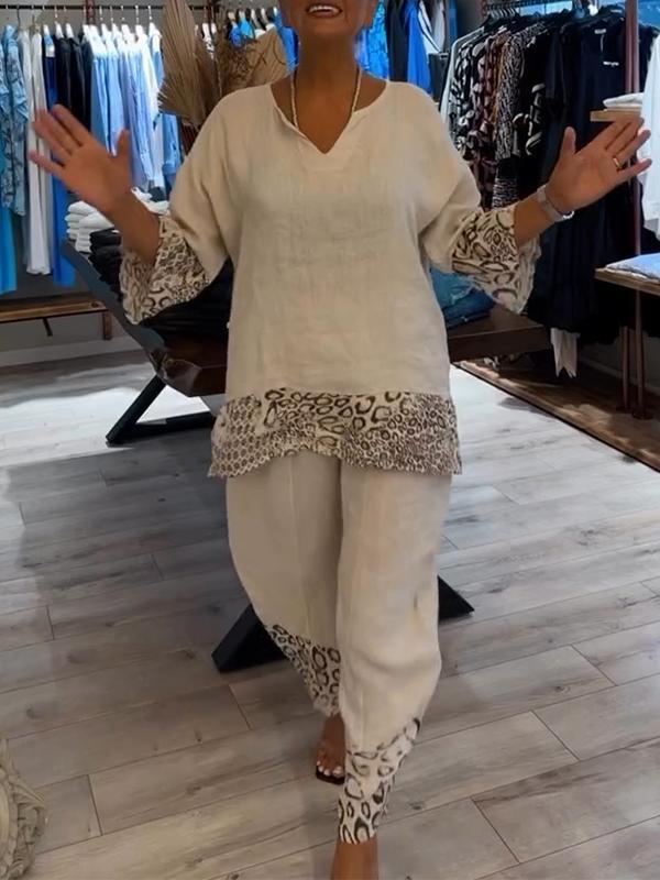 SofiaFiorelli V-hals en Luipaardprint