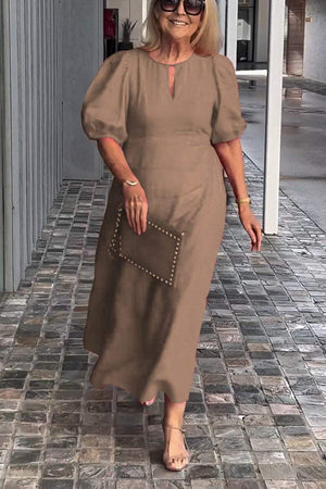 Verdi™ Stijlvolle jurk van katoen en linnen