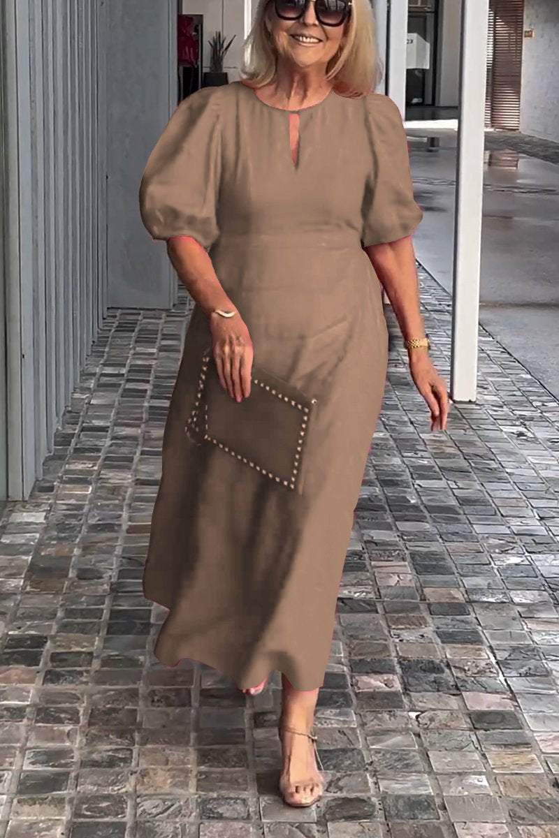 Verdi™ Stijlvolle jurk van katoen en linnen