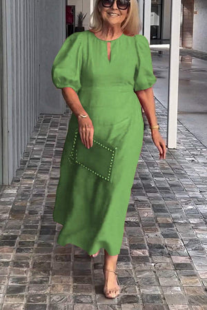 Verdi™ Stijlvolle jurk van katoen en linnen