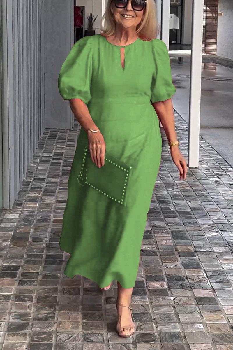 Verdi™ Stijlvolle jurk van katoen en linnen