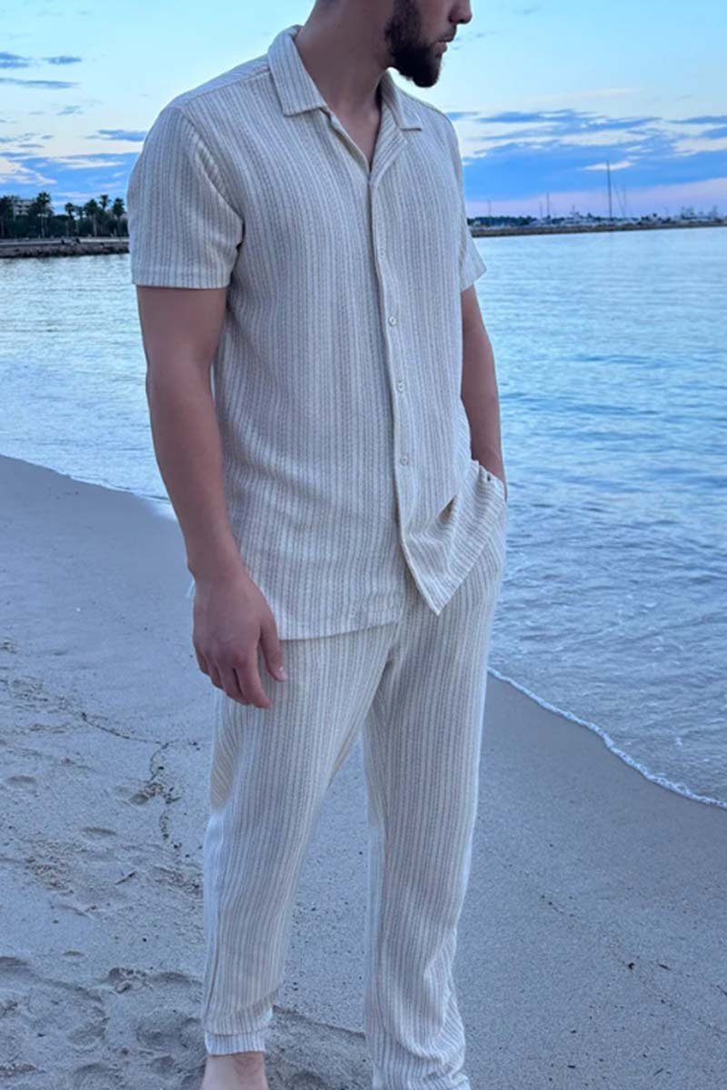 MarcoRighe Gestreepte Broek Pak