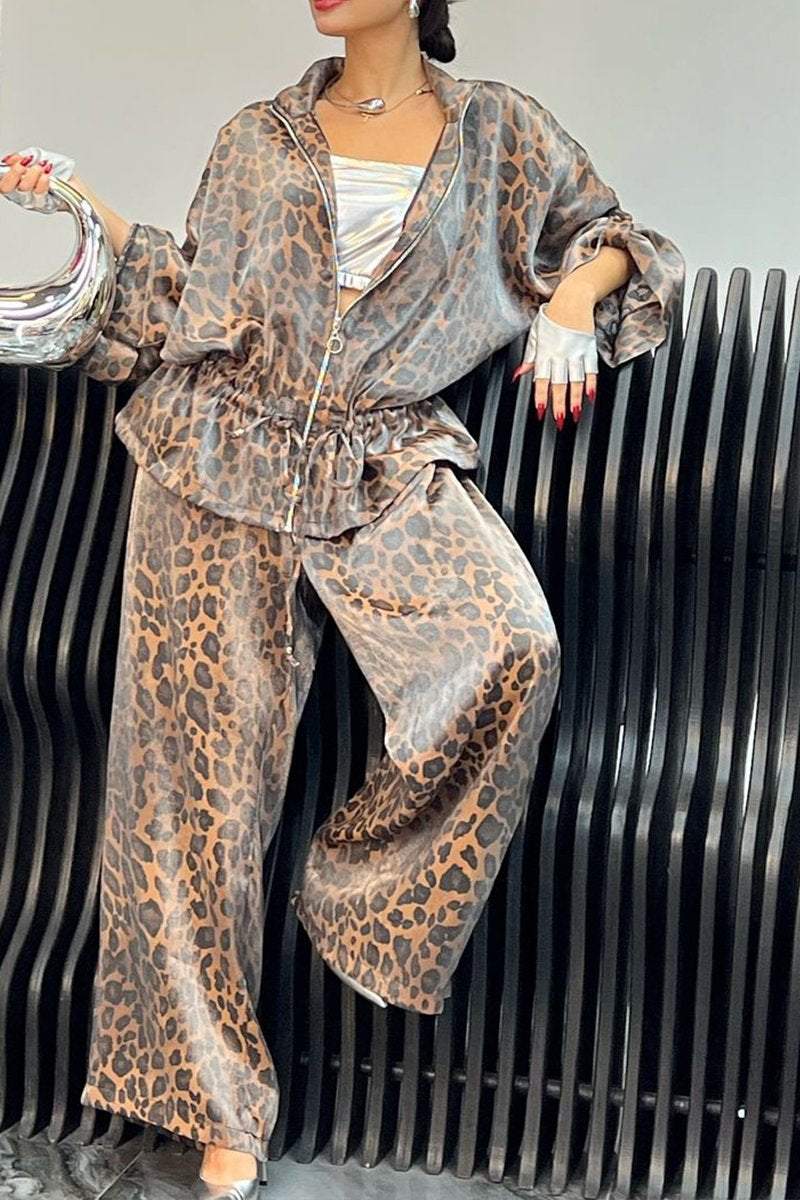 GiovanniValente Luipaardprint Casual Pak