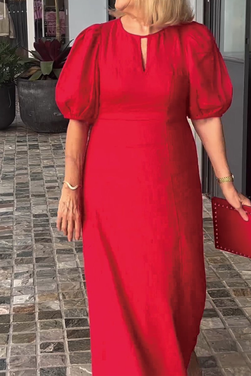 Verdi™ Stijlvolle jurk van katoen en linnen