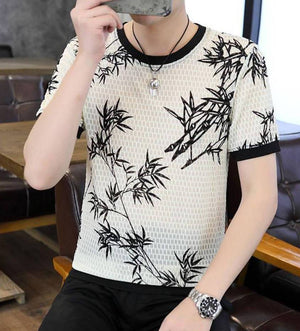 FabioMonti Bamboe Slim-fit Korte Mouw