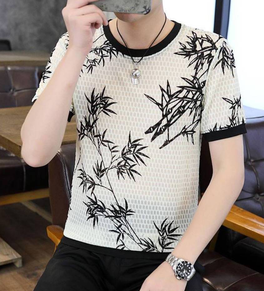 FabioMonti Bamboe Slim-fit Korte Mouw