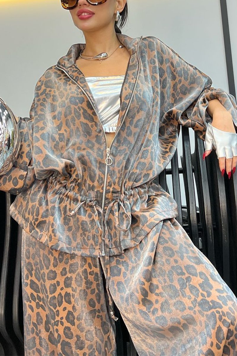 GiovanniValente Luipaardprint Casual Pak