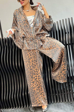 GiovanniValente Luipaardprint Casual Pak